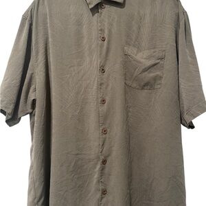 Tommy Bahama silk Green Casual Button Down Shirt